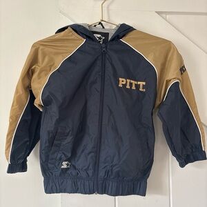 Team Starter Pittsburgh Pitt Panthers Youth Windbreaker Jacket Size XS 4/5
